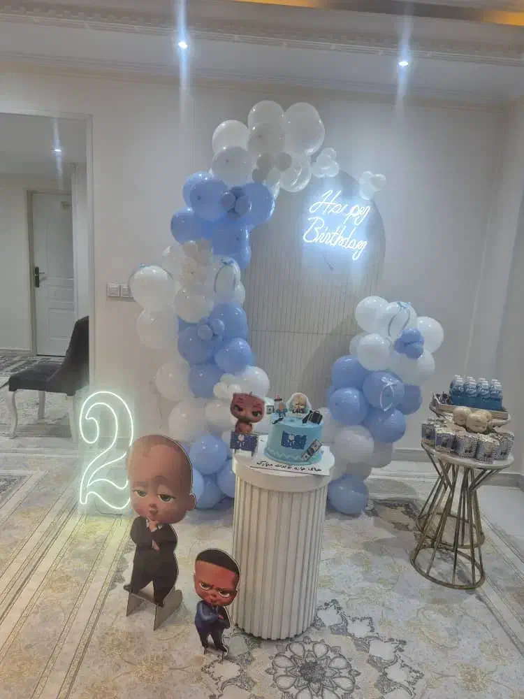 ریسه بادکنک سفید آبی|اسباببازی|قدس, شهرقدس|دیوار