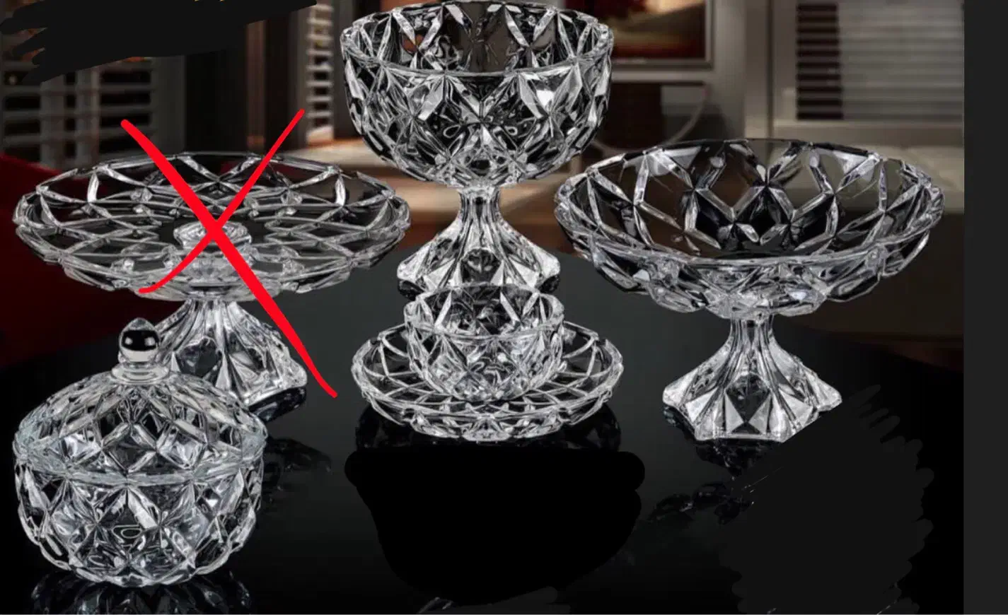 کریستال درحد نو|ظروف سرو و پذیرایی|نور, |دیوار