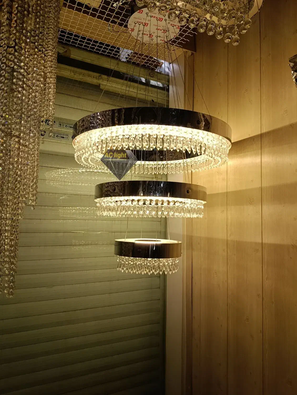 لوستر الماس.مدل آلتین (سازه استیل میرور).AC light|لوستر و چراغ آویز|تهران, سنگلج (شاپور)|دیوار