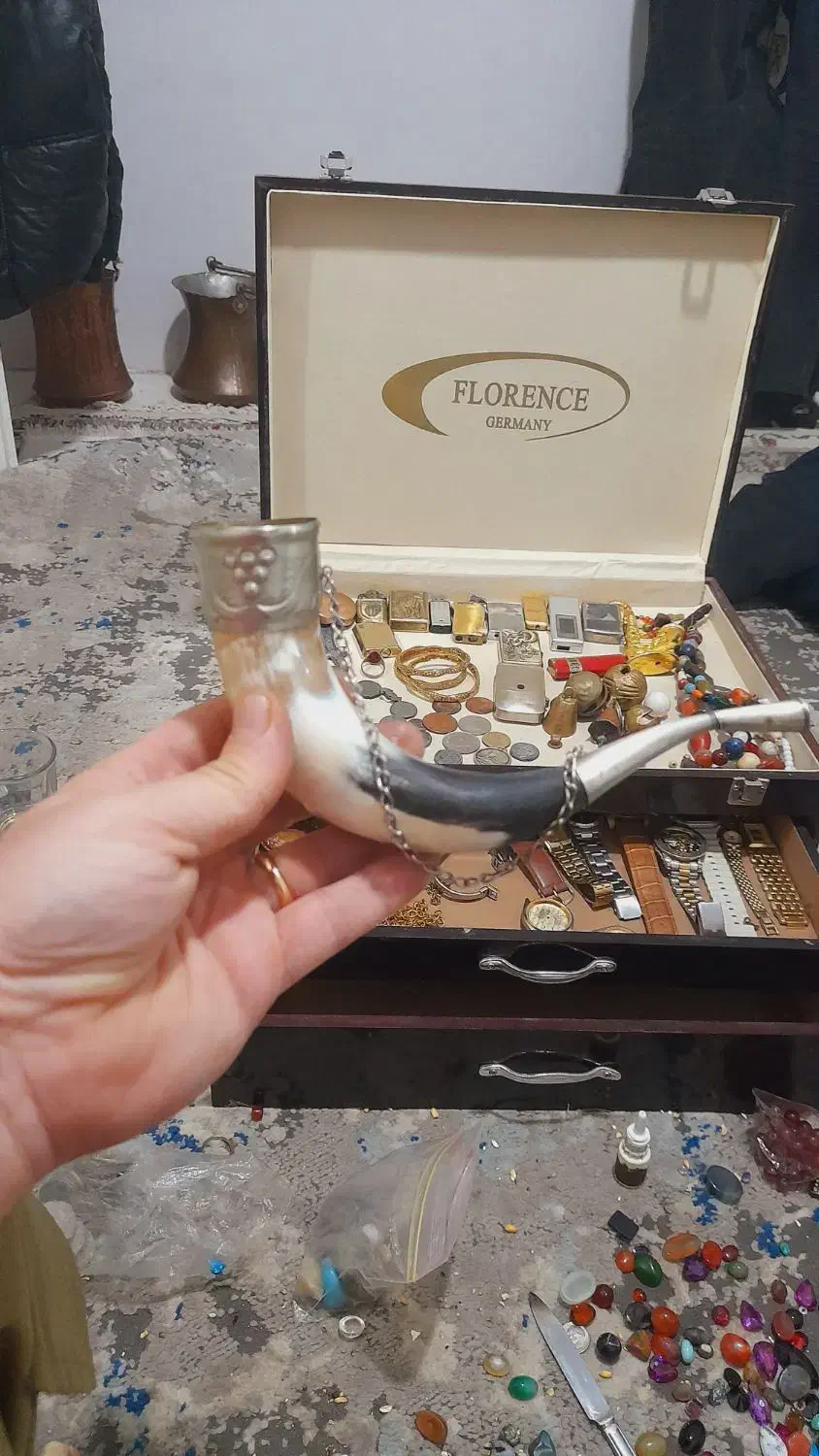 شراب خوری یا پاروت دان|کلکسیون اشیاء عتیقه|ماهدشت, |دیوار