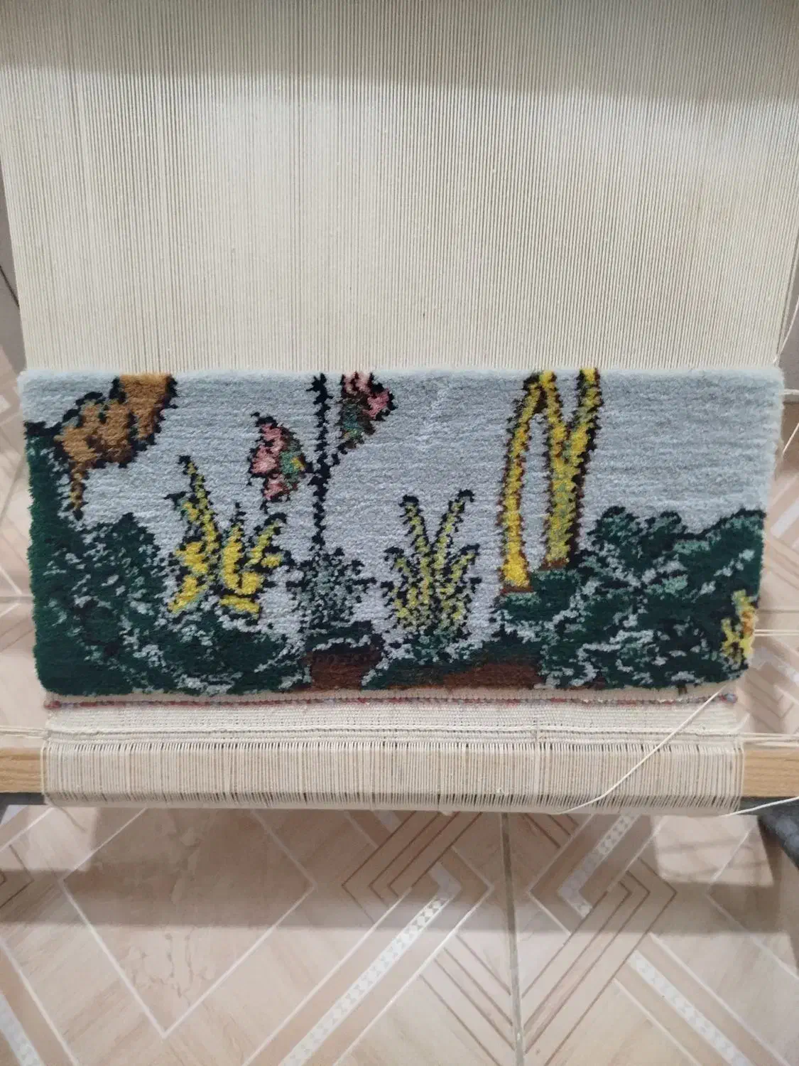 دارقالی با کل وسیله|تابلو فرش|قشم, |دیوار