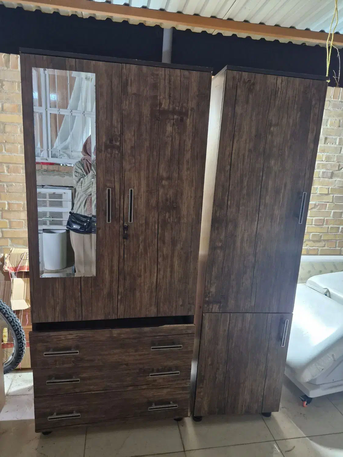 کمد دو و تک در درحد نو|جاکفشی، کمد، دراور|جم, |دیوار