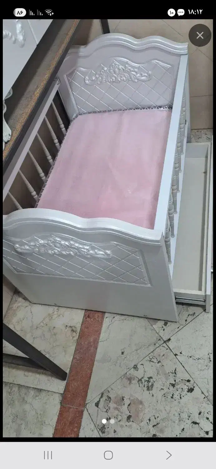 تخت کودک در حد نو|تخت و صندلی بچه|اسلامشهر, شهرک واوان|دیوار