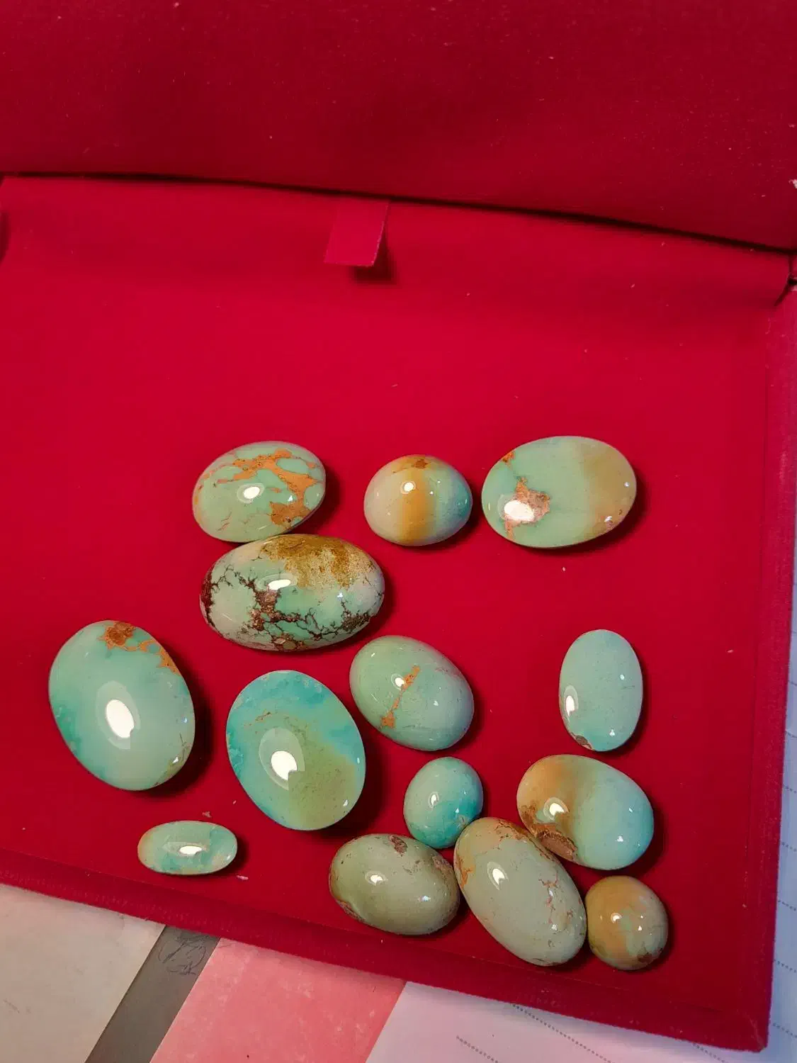 14 عدد فیروزه نیشابوری درجه یک|جواهرات|فیروزه, |دیوار