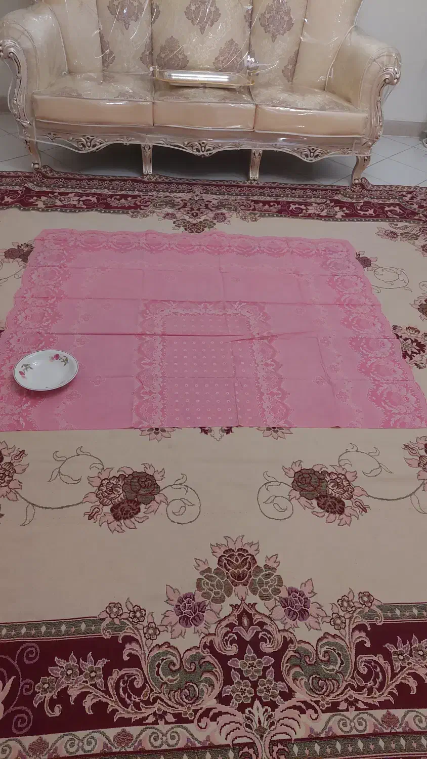 سفره طرح برجسته ۱۵ تا ۱۸ نفره|سفره، حوله، دستمال آشپزخانه|تهران, آبشار تهران (دریاچه)|دیوار