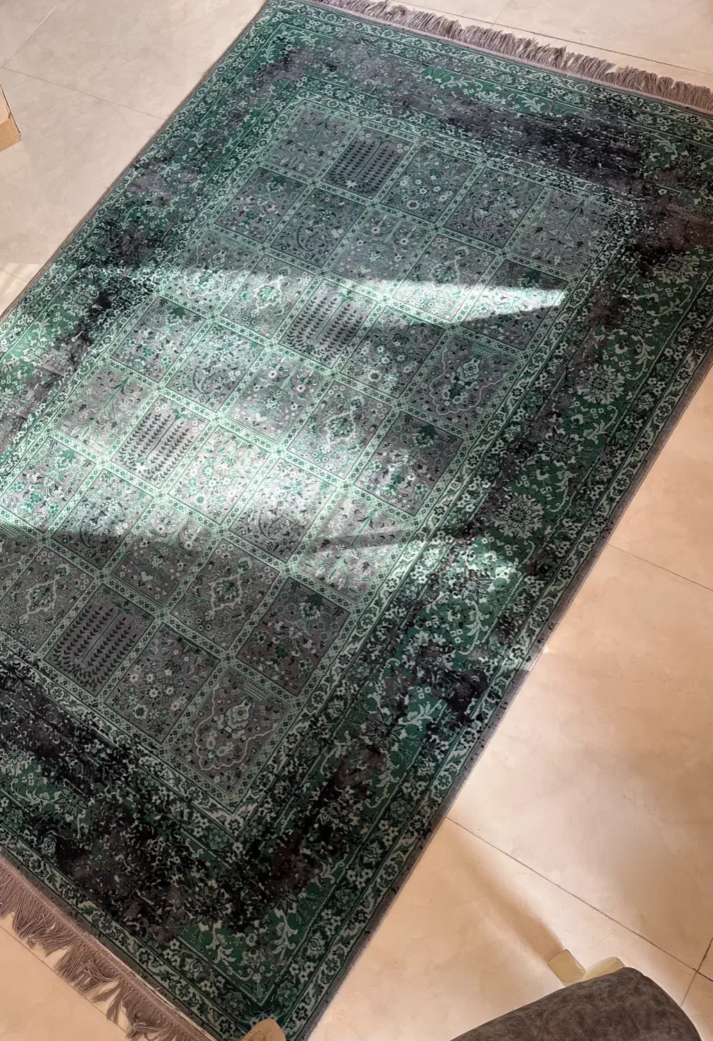 فرش ۴ متری ابریشم پنبه ای(فرش قرن)|فرش|مشهد, هفت تیر (حافظ)|دیوار