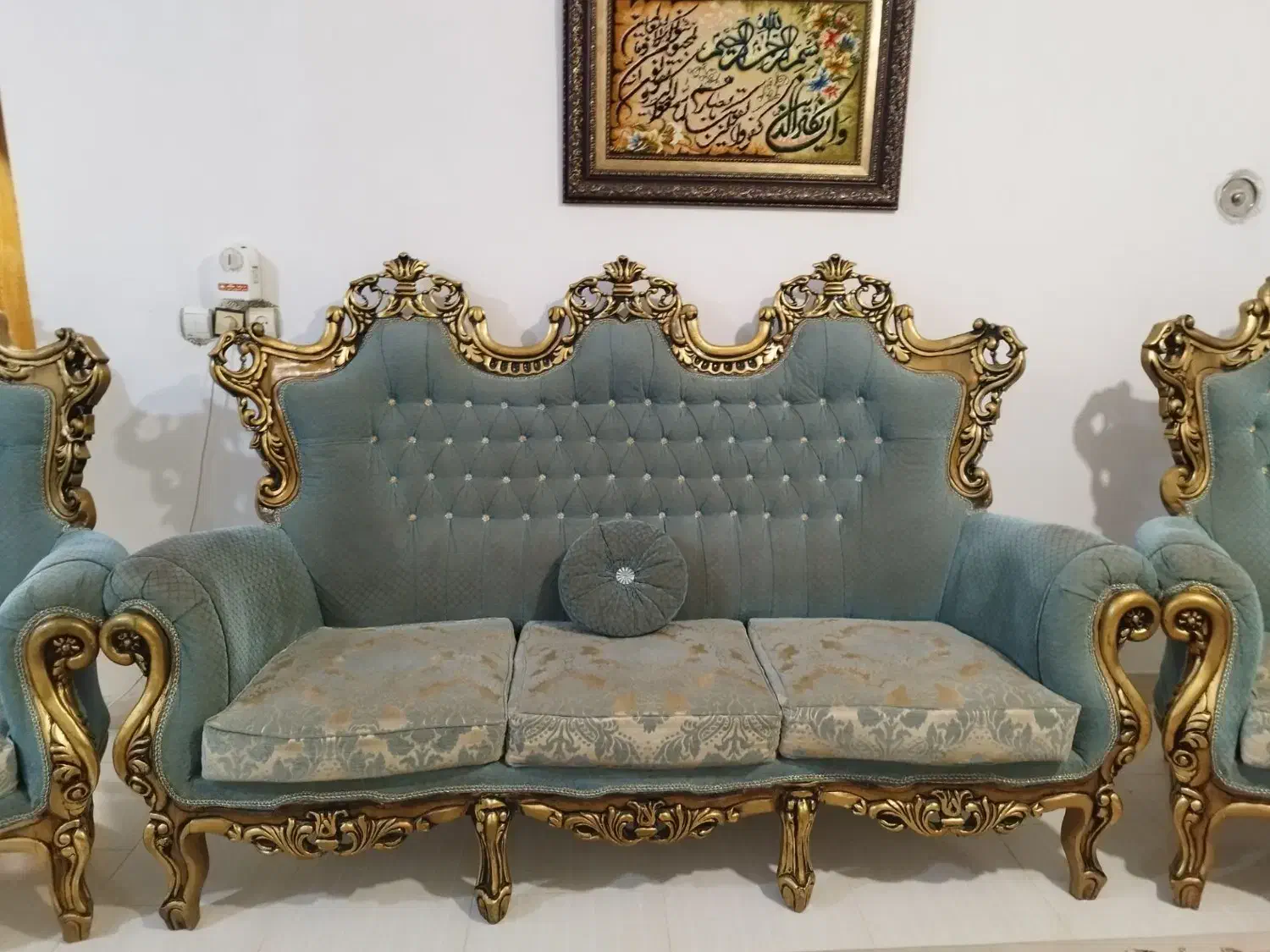 فروش مبل استیل۹نفره ،چوب روس|مبلمان خانگی و میز عسلی|کردکوی, |دیوار