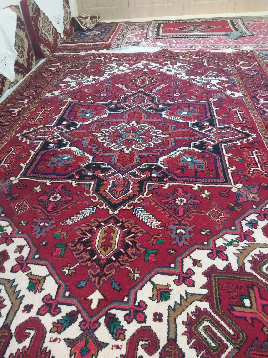 فرش ۹ متری دست بافت|فرش|هریس, |دیوار