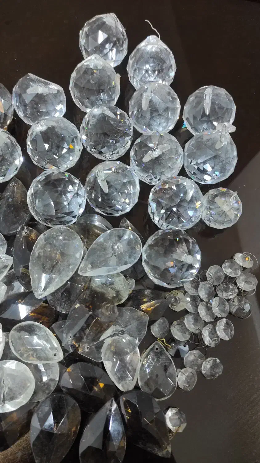 گوی و اشک کریستال|لوستر و چراغ آویز|ری, دولتآباد|دیوار