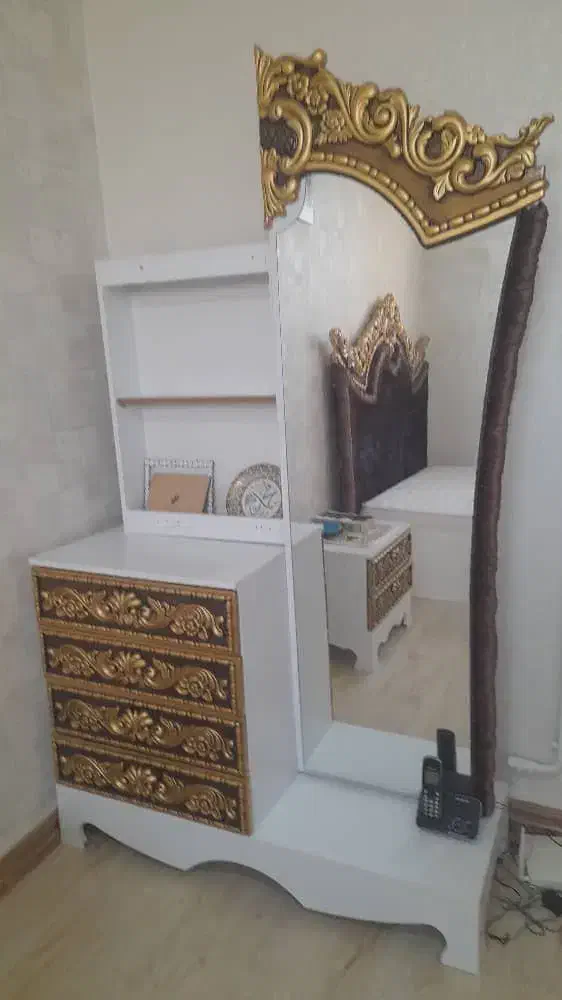 سرویس تخت خواب دو نفره چوبی|تخت و سرویس خواب|تبریز, |دیوار