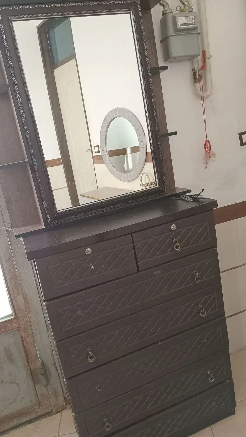 درآور و آینه|جاکفشی، کمد، دراور|بیجار, |دیوار