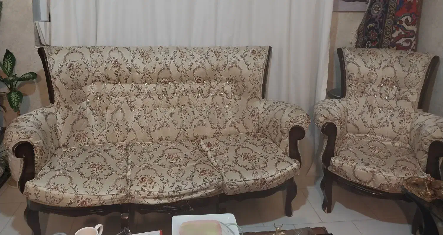 مبل سلطنتی  راحتی چوپ گردو|مبلمان خانگی و میز عسلی|سهند, |دیوار