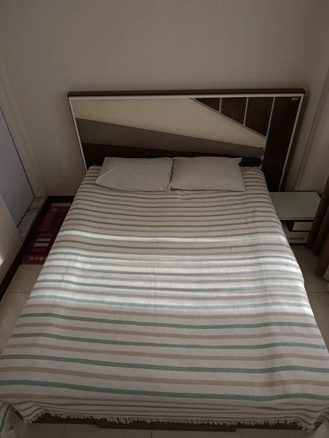 سرویس خواب دو نفره ساخت شرکت النا|تخت و سرویس خواب|مشکیندشت, |دیوار