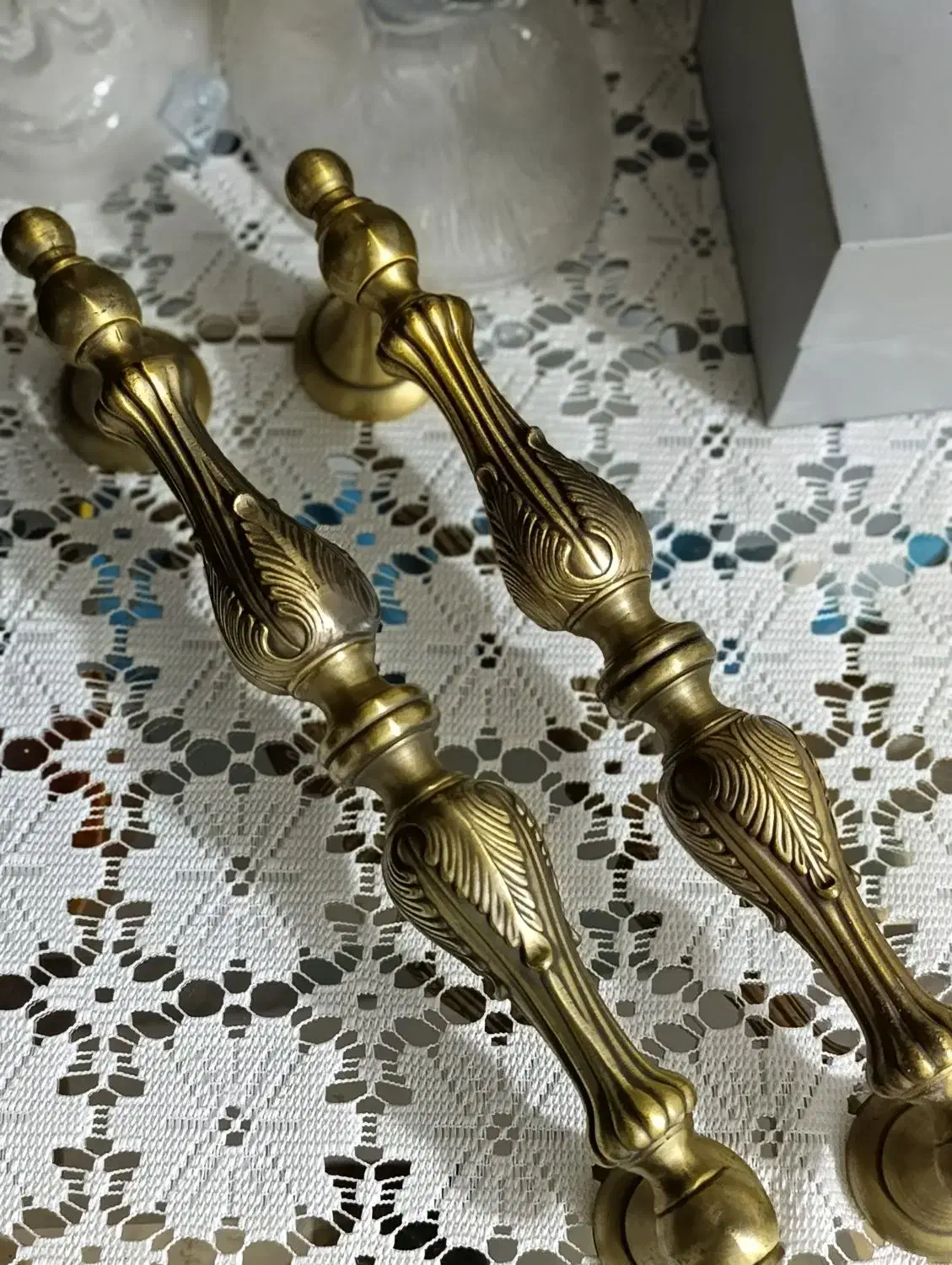 دستگیره دو عددی تمام برنج نقش دار.لاکچری وشیک|مصالح و تجهیزات ساختمان|تهران, قلهک|دیوار