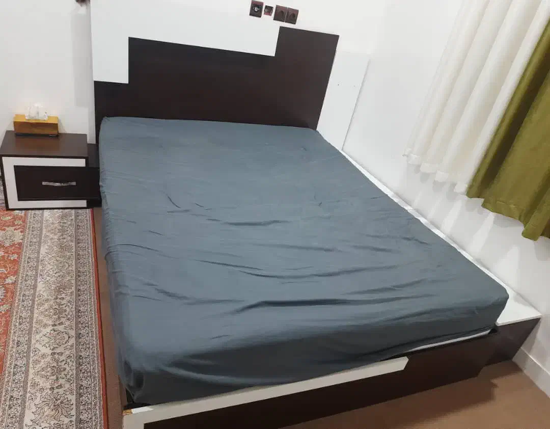 سرویس خواب کامل دونفره|تخت و سرویس خواب|کاکی, |دیوار