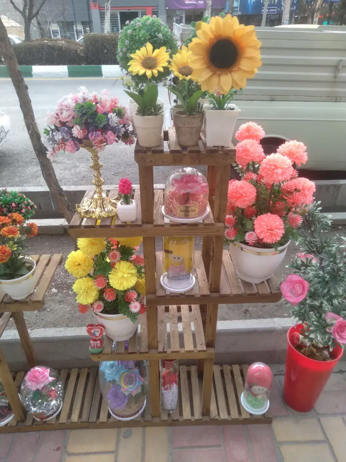 استند گل|کتابخانه، شلف، قفسه‌های دیواری|اسلام‌شهر, شهرک قائمیه|دیوار