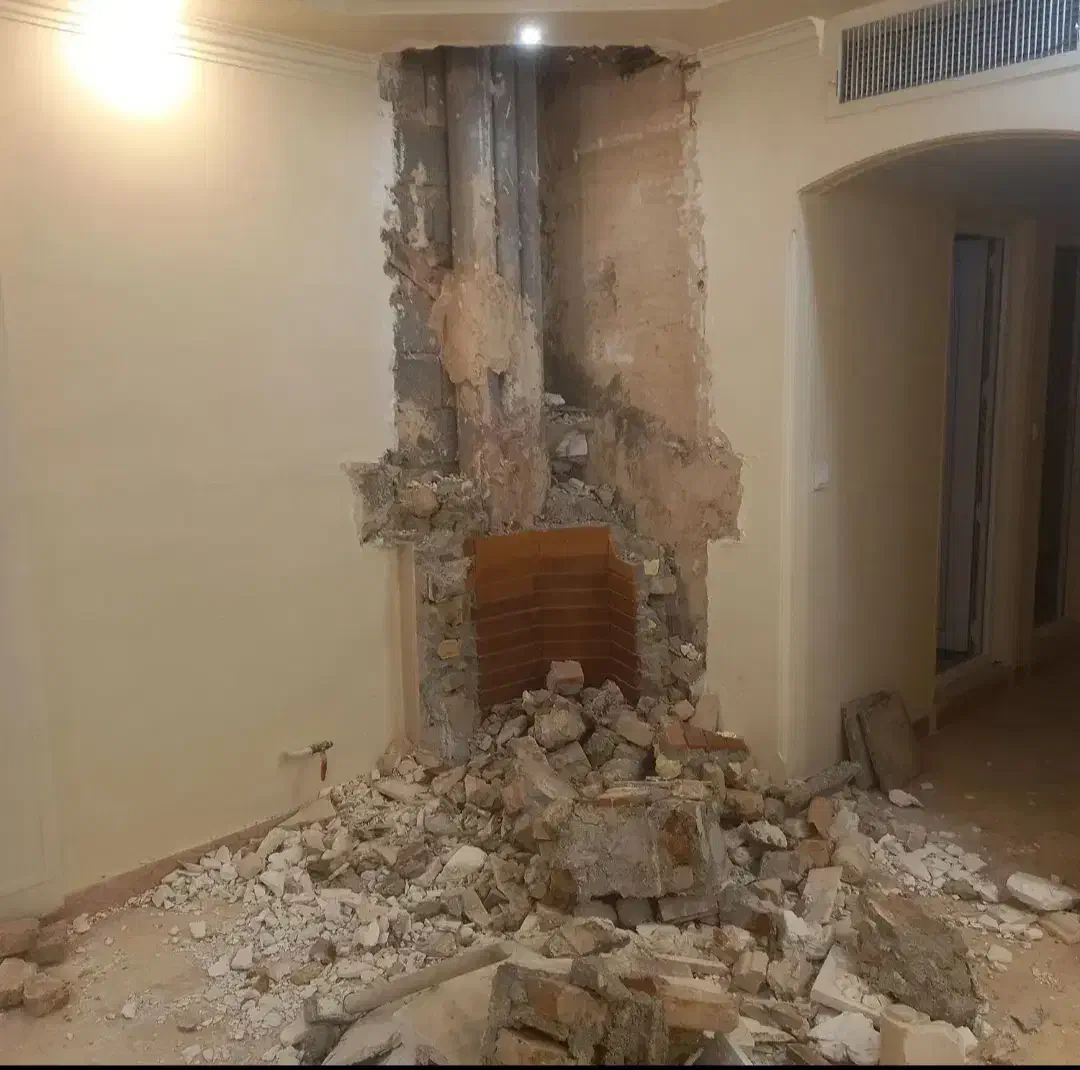 تخریب با هیلتی و باسازی کاشی کاری سرامیک سنگ|خدمات پیشه و مهارت|کرج, گلشهر|دیوار
