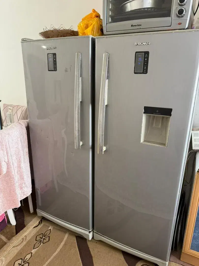 یخچال فریزر دوقلو رنگ سیلور سیلوان شیک و جادار|یخچال و فریزر|ماکو, |دیوار