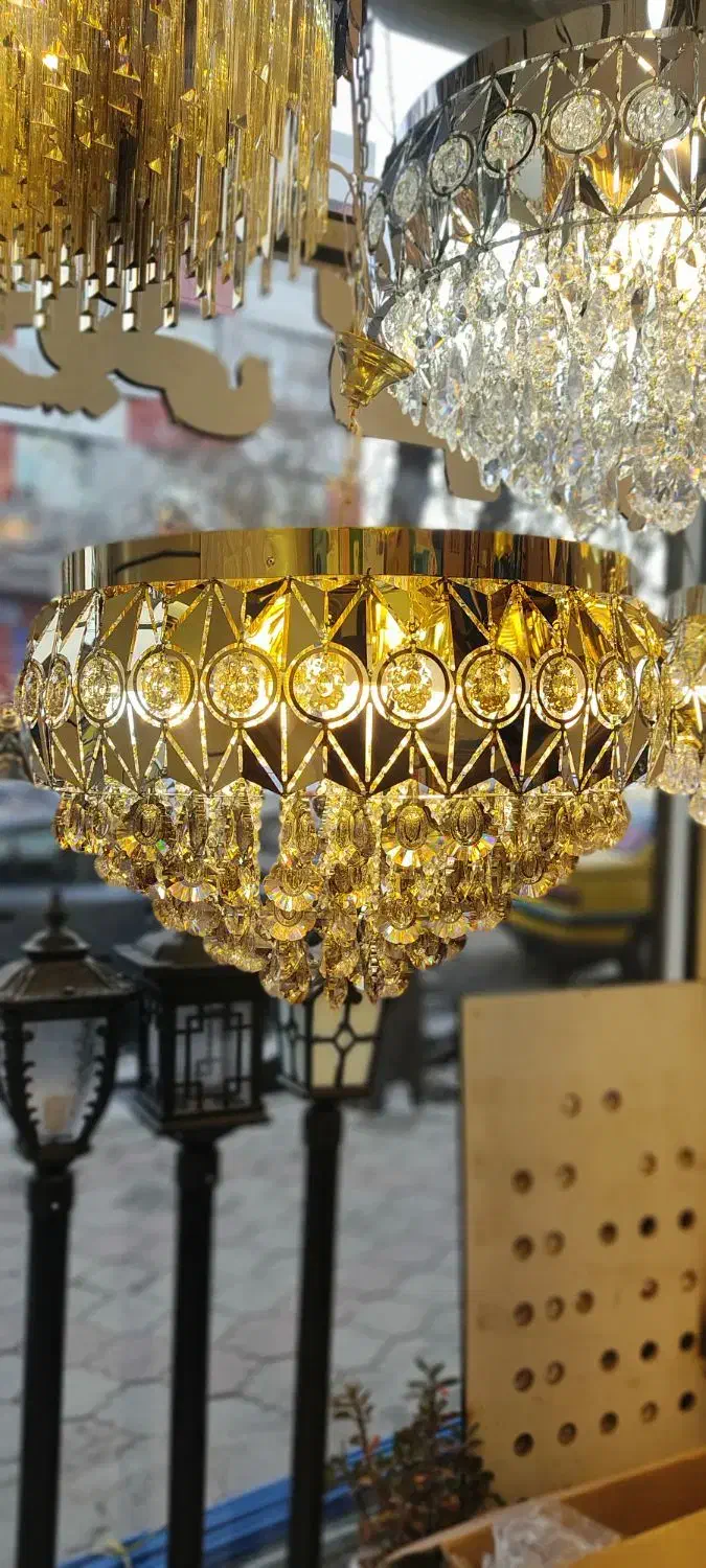 لوستر های کریستالی جدید زیر قیمت بازار|لوستر و چراغ آویز|اهر, |دیوار