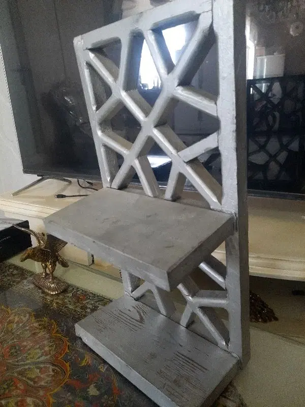 شلف طاقچه گره چینی سنتی دکوری چوبی چوب گردو کاردست|کتابخانه، شلف، قفسه‌های دیواری|تهران, یافت‌آباد|دیوار