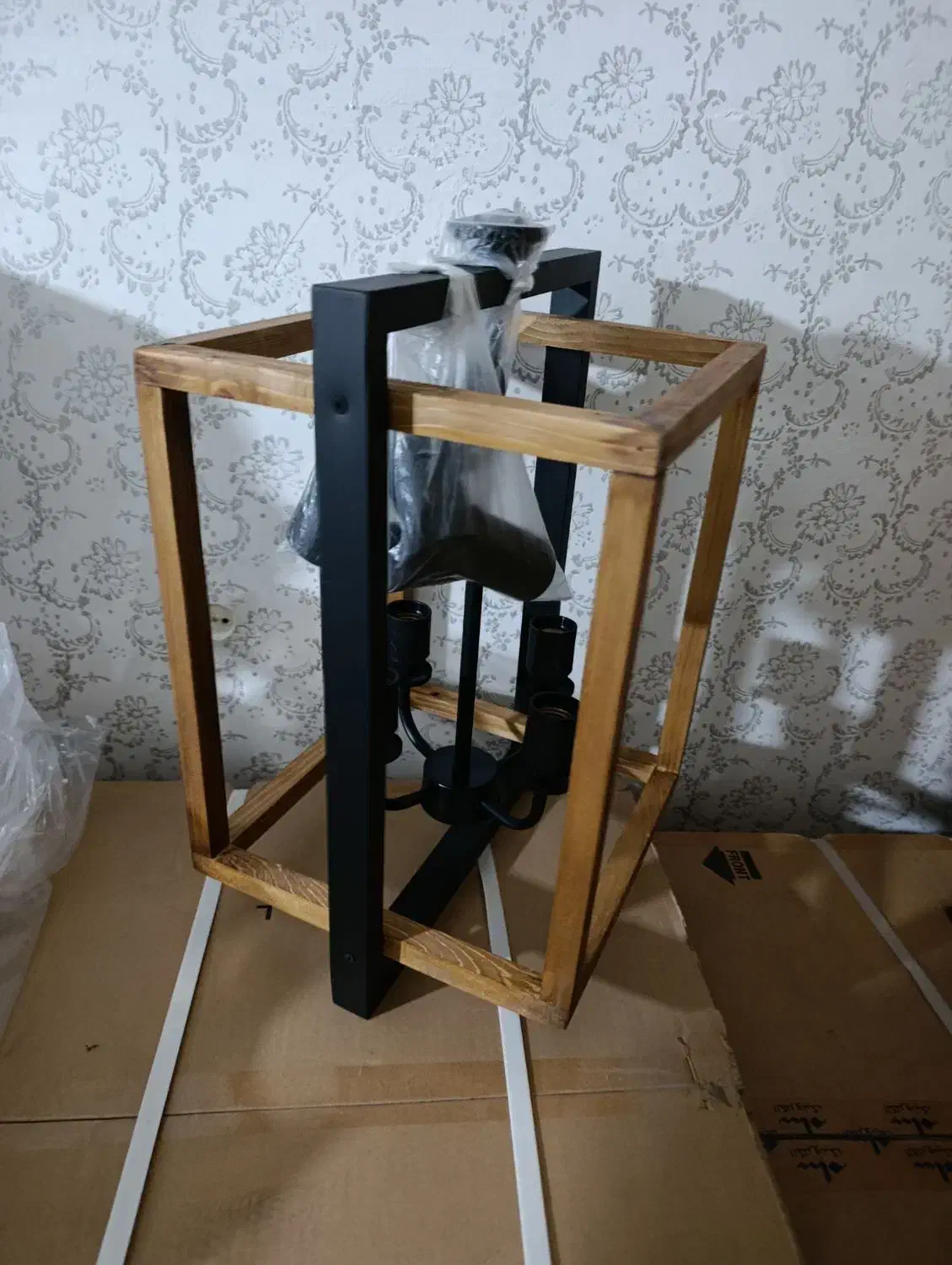 لوستر چوبی|لوستر و چراغ آویز|کرمانشاه, |دیوار