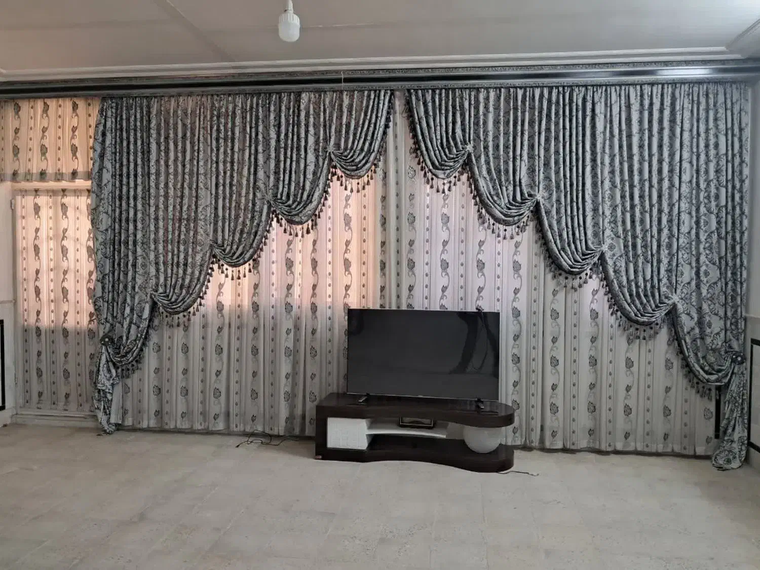 پرده سالن باهمه ی لوازم|پرده، رانر، رومیزی|قم, سید معصوم|دیوار