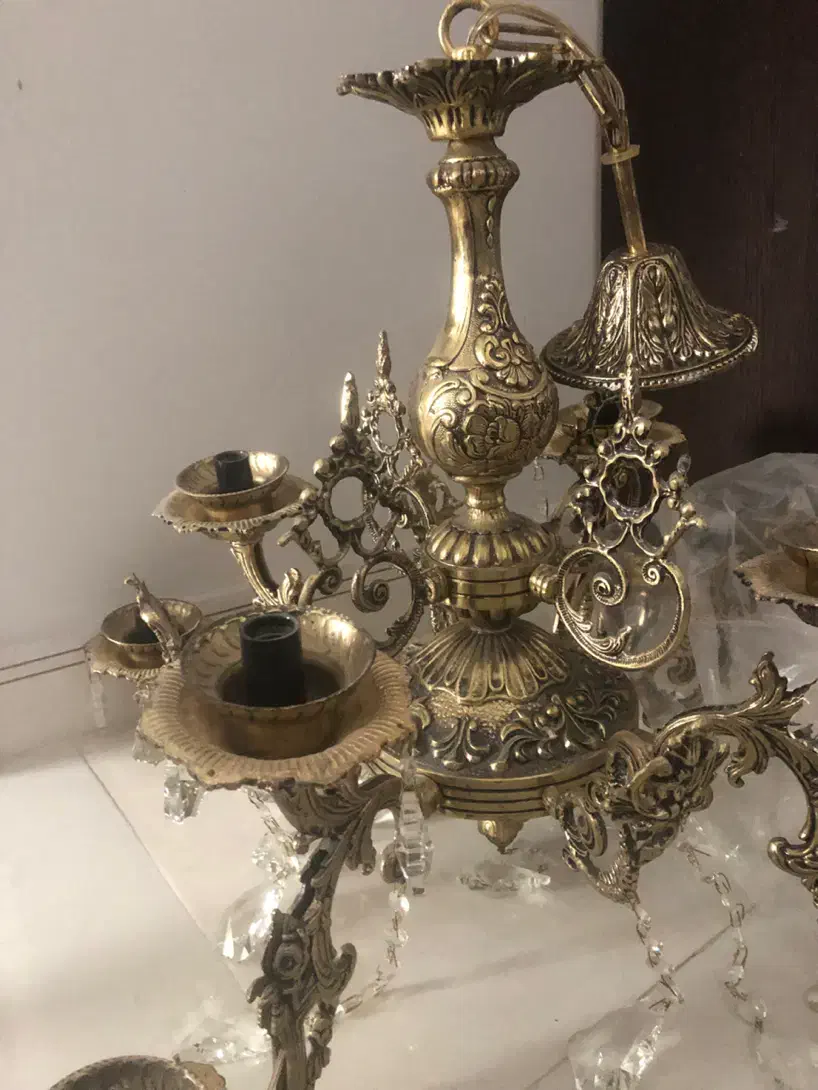 لوستر طلایی|لوستر و چراغ آویز|مشهد, سجادیه|دیوار