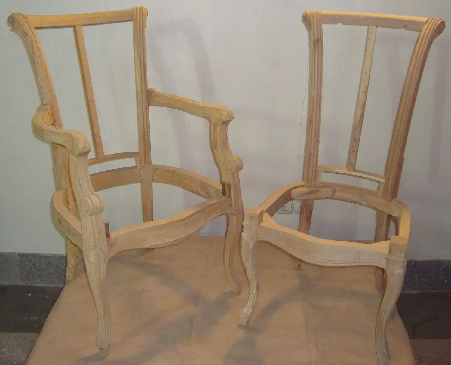 صندلی خام چوب راش آماده تحویل|میز و صندلی غذاخوری|فردیس, انبار نفت|دیوار