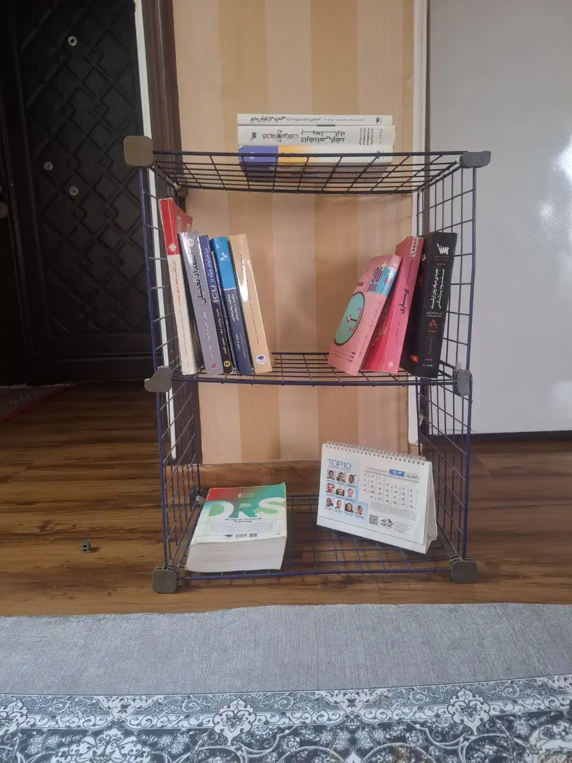 قفسه ی فلزی ۳ طبقه|کتابخانه، شلف، قفسه‌های دیواری|بابل, |دیوار