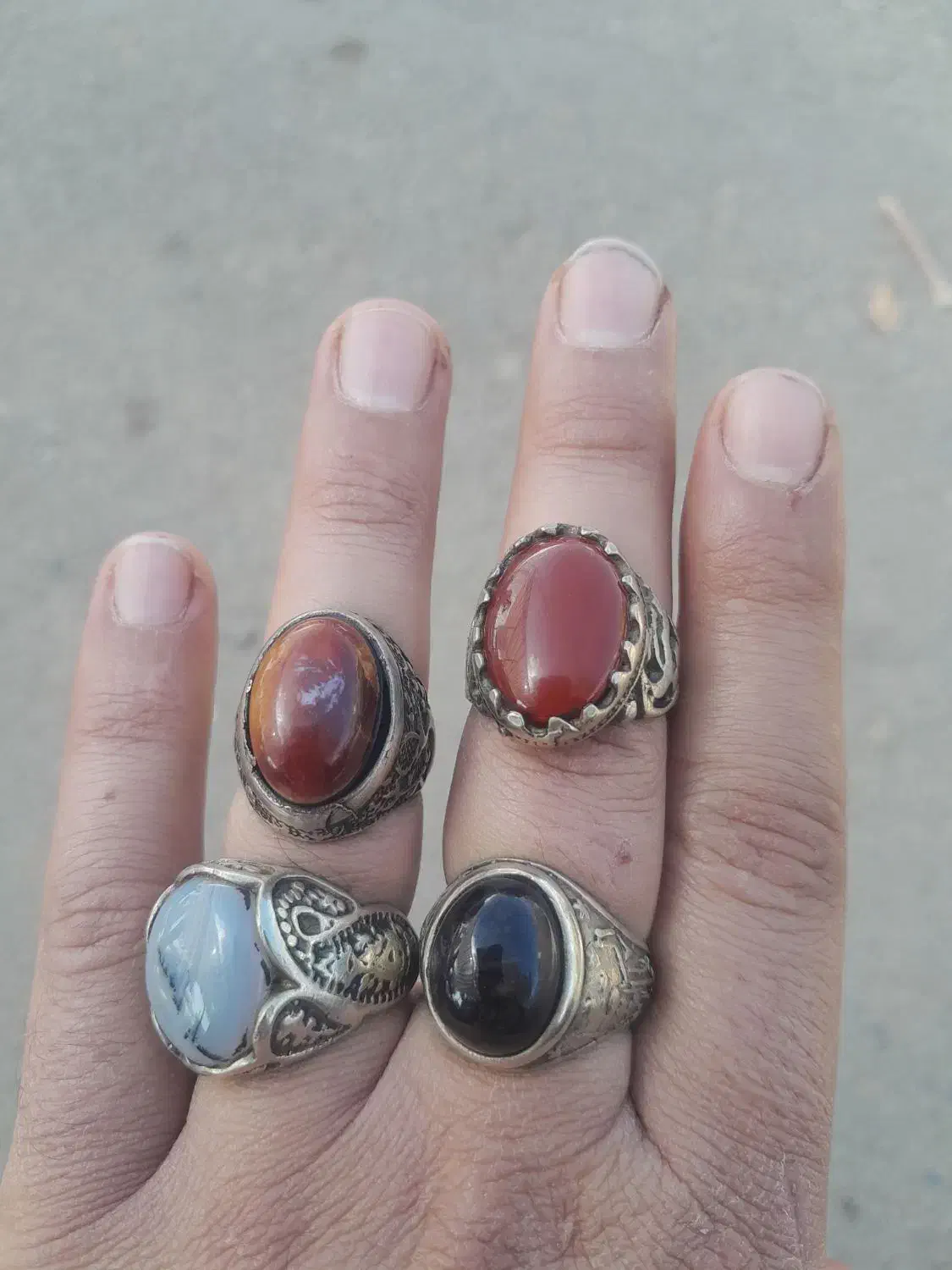 انگشتر نقره|جواهرات|مبارکه, |دیوار