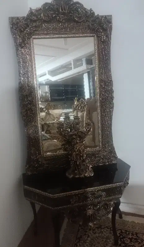 آینه کنسول چوب|بوفه، ویترین، کنسول|مراغه, |دیوار