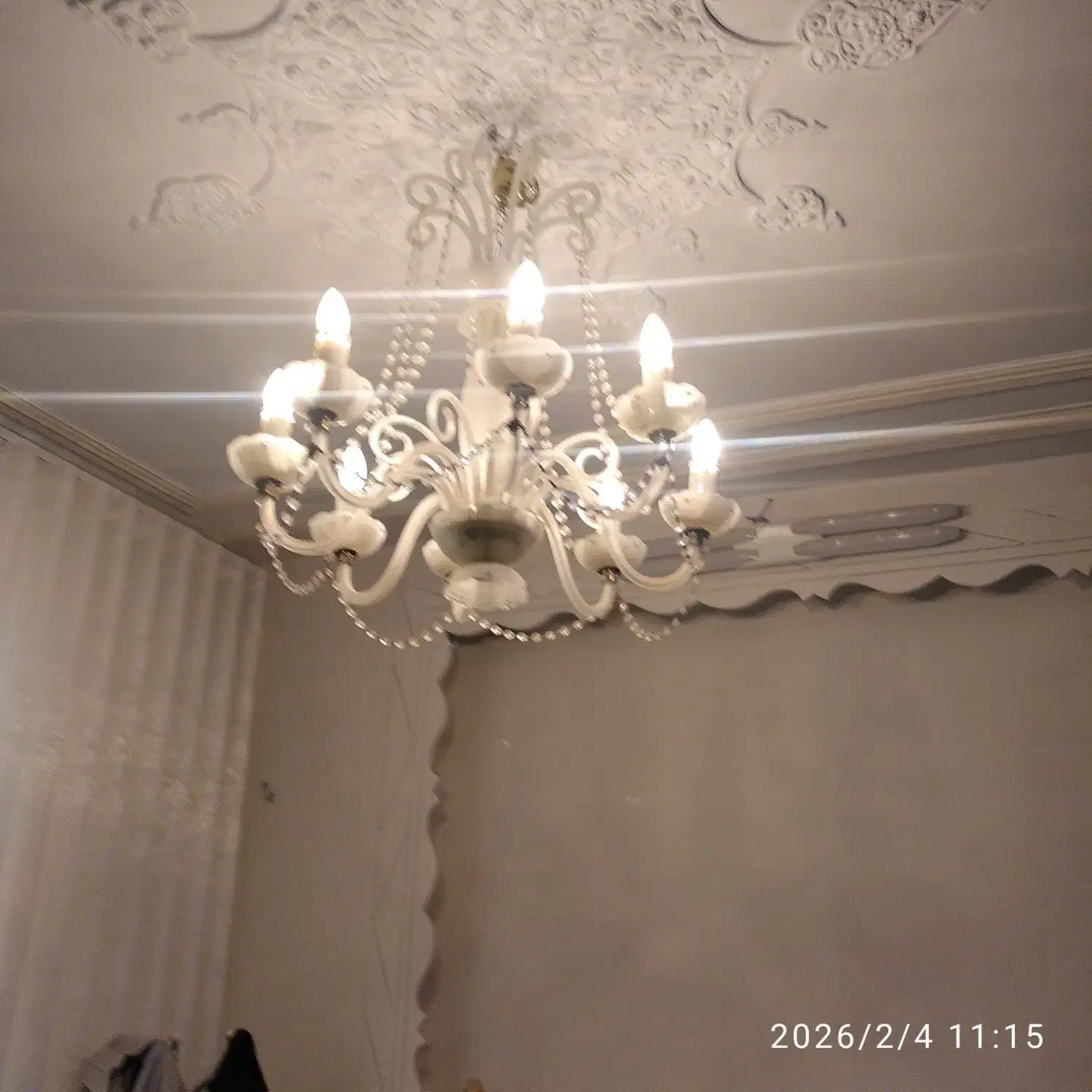 لوستر ۸شاخه در حد نو|لوستر و چراغ آویز|قم, باسکول|دیوار