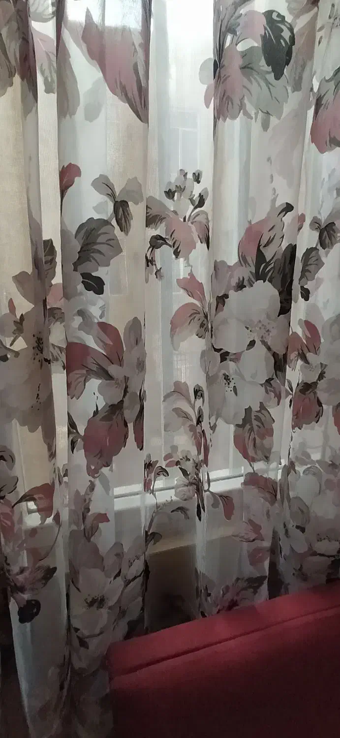 پرده حریر اتاق خواب|پرده، رانر، رومیزی|تهران, باغ فیض|دیوار