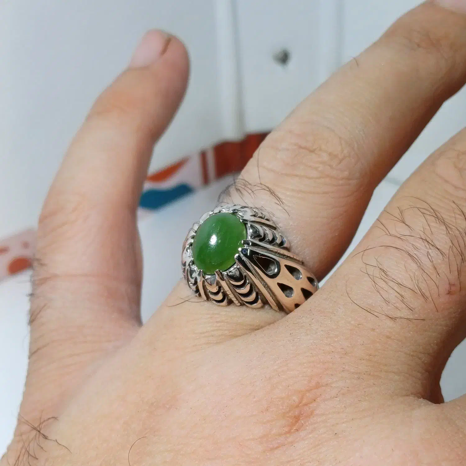 انگشتر نقره یشم طبیعی|جواهرات|تهران, امام زاده حسن|دیوار