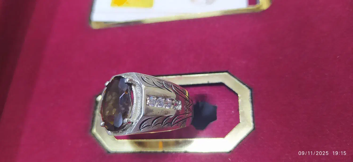 انگشتر کوارتز دودی نقره|بدلیجات|مینودشت, |دیوار