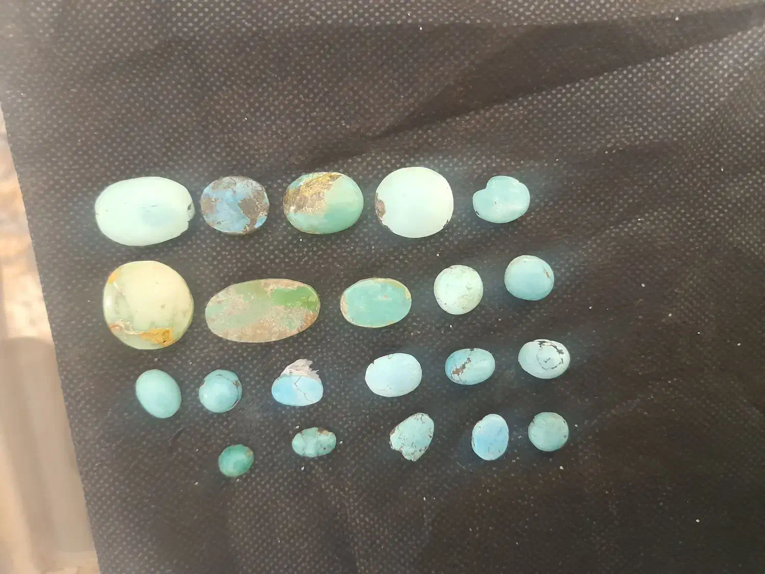 سنگ فیروزه ۲۰عدد مناسب انگشتر زنانه و مردانه|جواهرات|نیشابور, خط کاشمر|دیوار