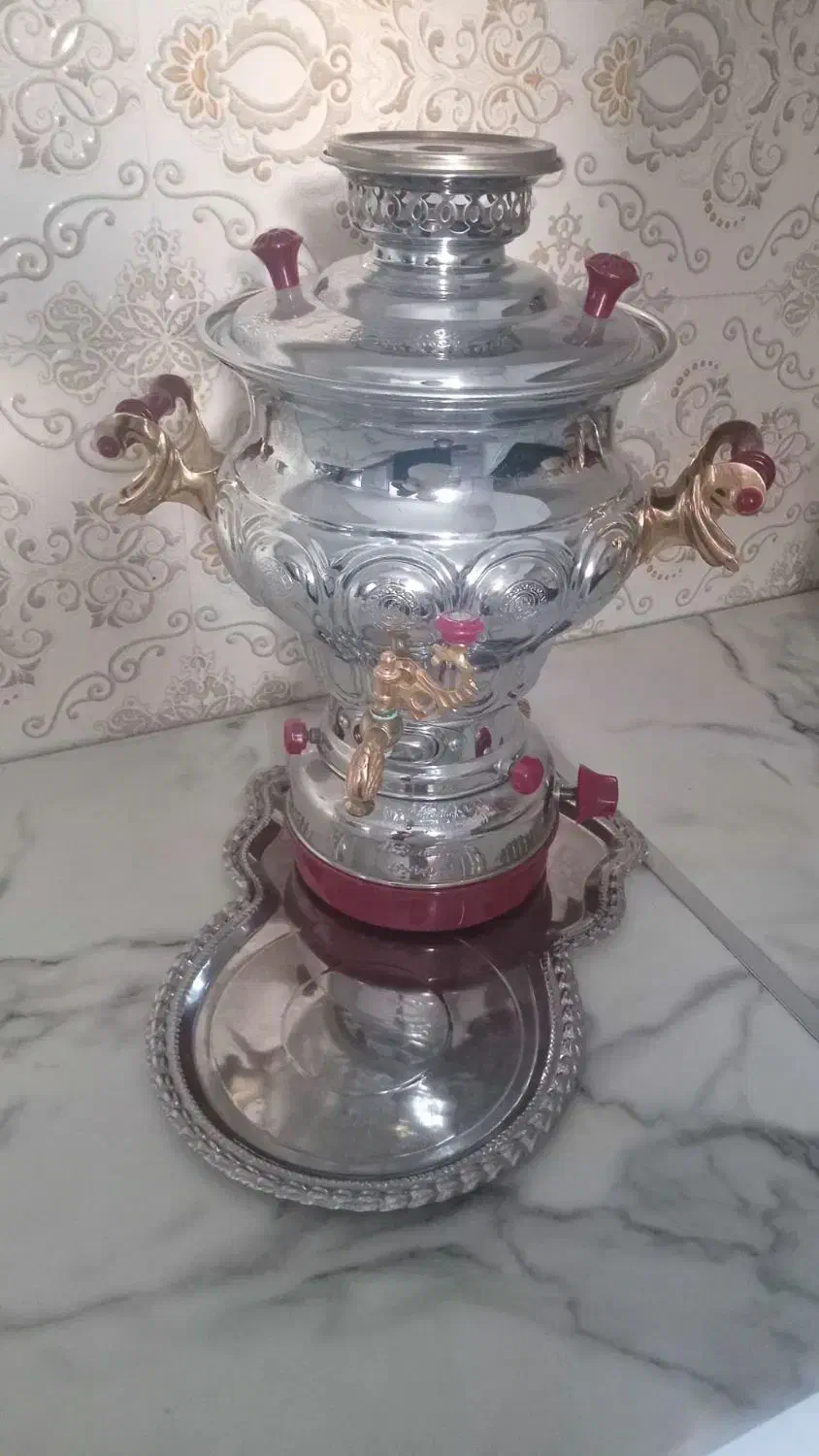 سماور گازی|سماور، چای‌ساز، قهوه‌ساز|بهار, |دیوار