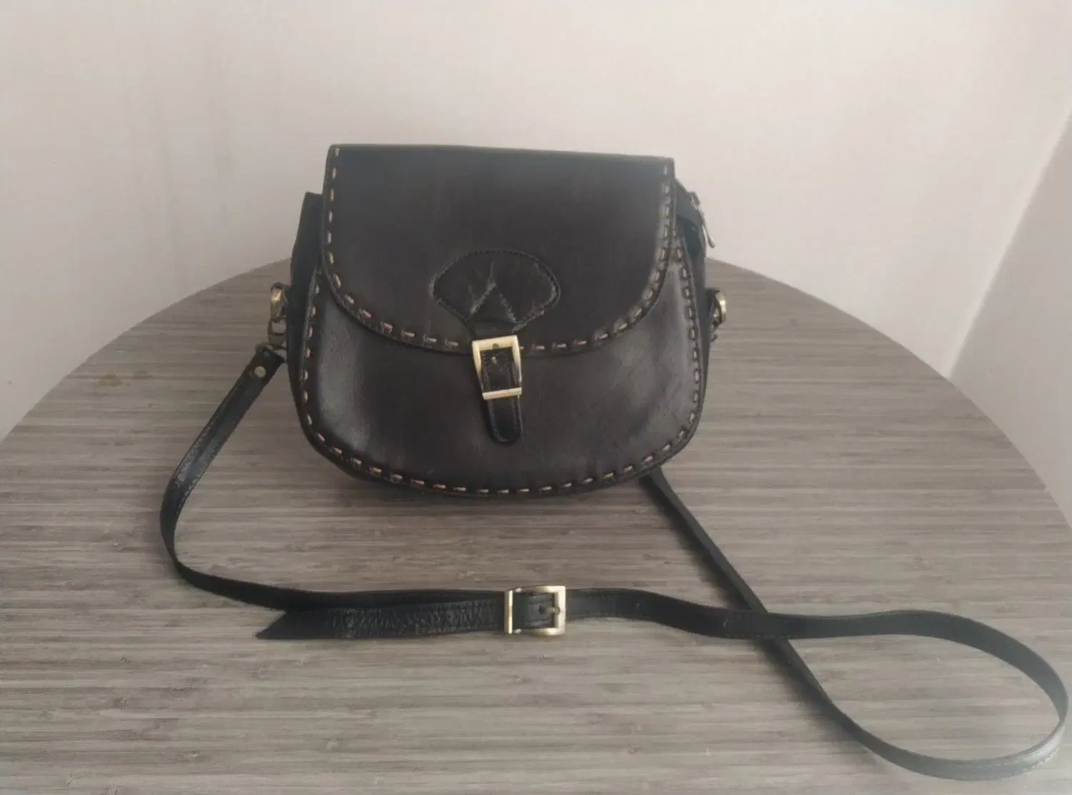 کیف چرم طبیعی مشکی نونو|کیف، کفش، کمربند|چاه داد خدا, |دیوار