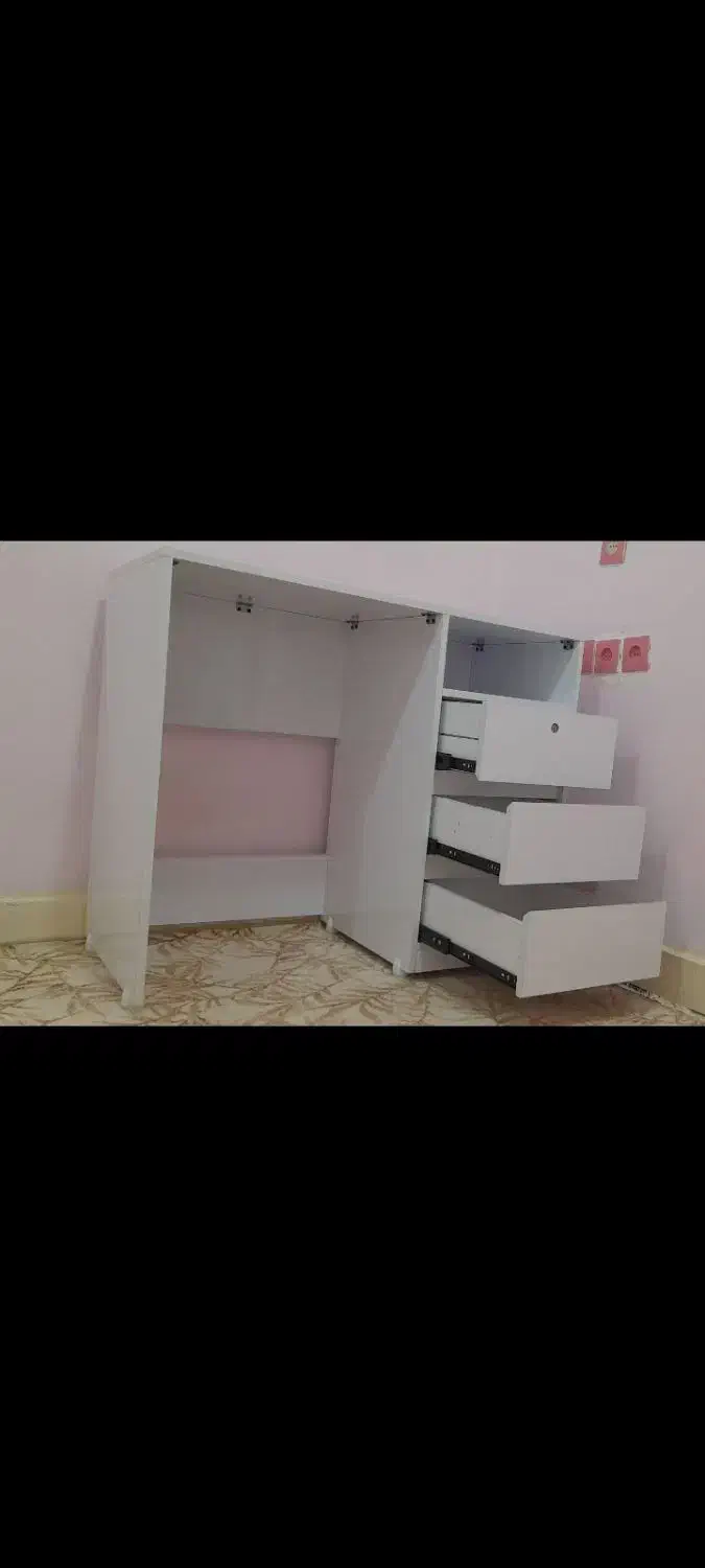 میزسفید تمام ام دی اف|میز تحریر و کامپیوتر|ایذه, |دیوار