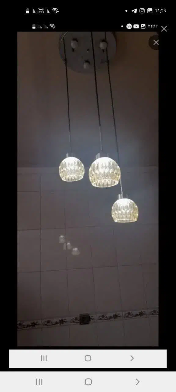 لوستر اشپزخانه|لوستر و چراغ آویز|قم, شاه ابراهیم|دیوار