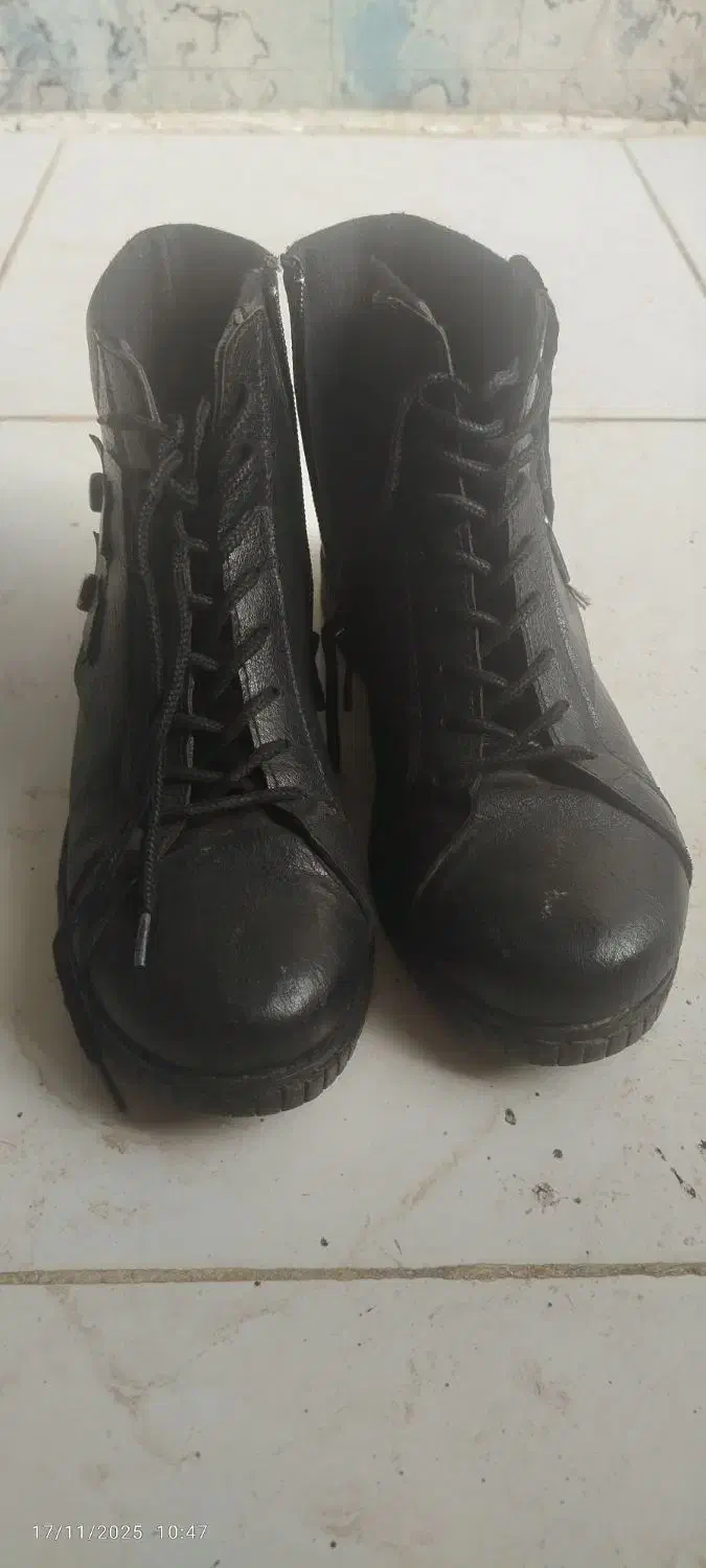 کفش بوت دخترانه چرم درجه یک|کیف، کفش، کمربند|خرمآباد, |دیوار