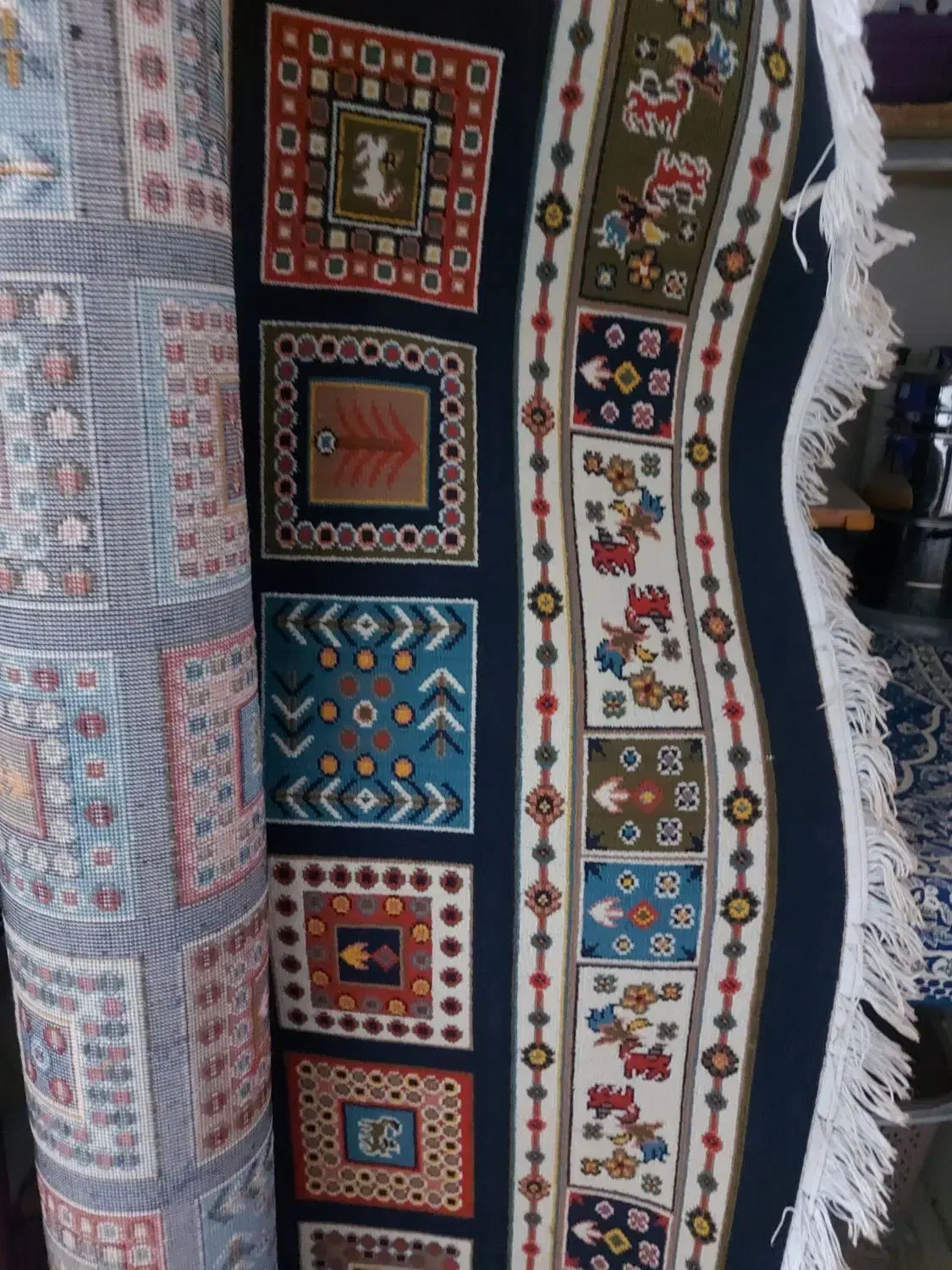 گلیم فرش|گلیم، جاجیم، گبه|کرمانشاه, |دیوار