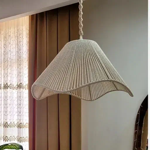 لوستر دست بافت مکرومه|صنایع دستی و سایر لوازم تزئینی|شیراز, سینما سعدی|دیوار