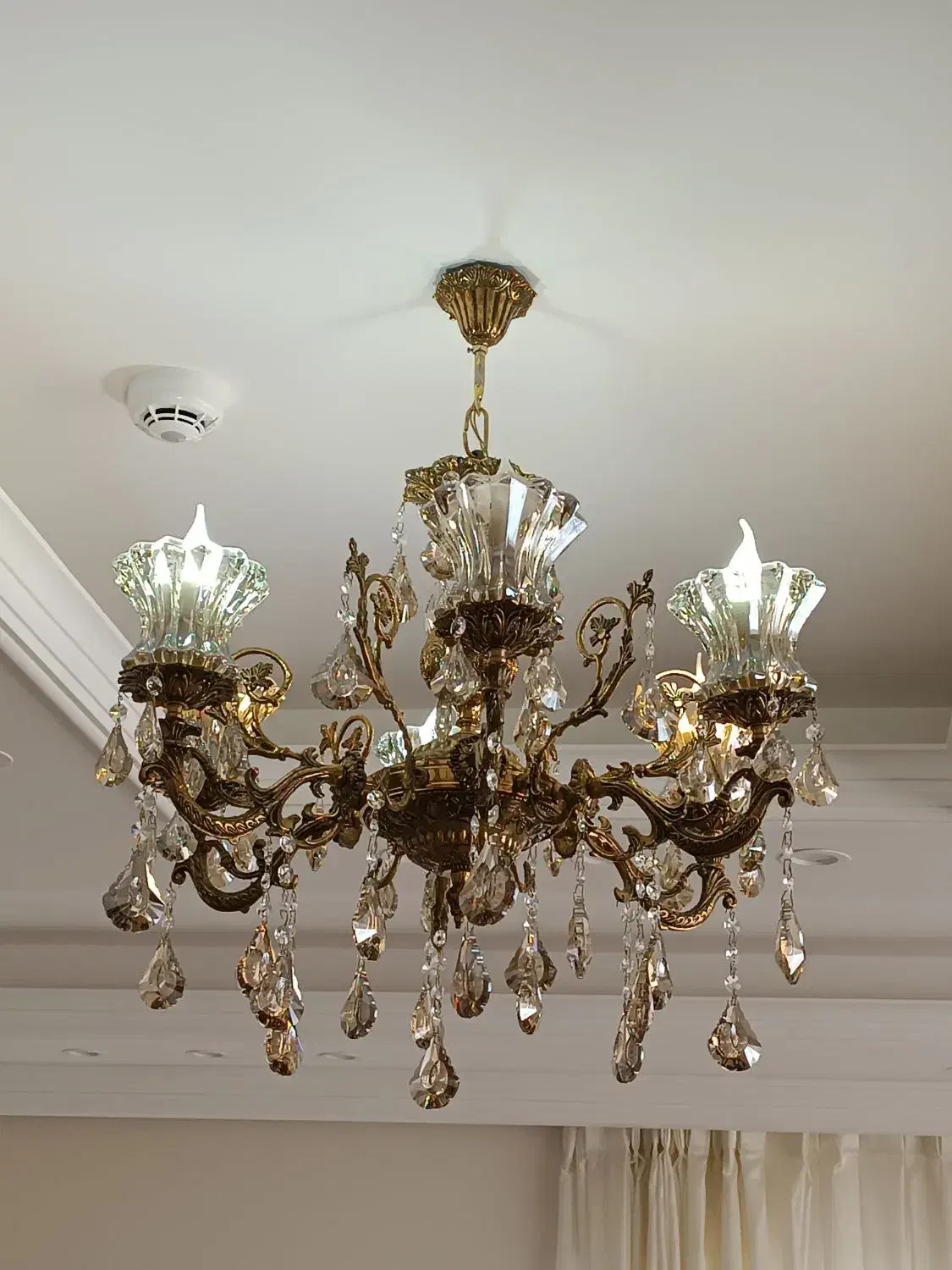 لوستر برنز 6شاخه|لوستر و چراغ آویز|ملایر, |دیوار