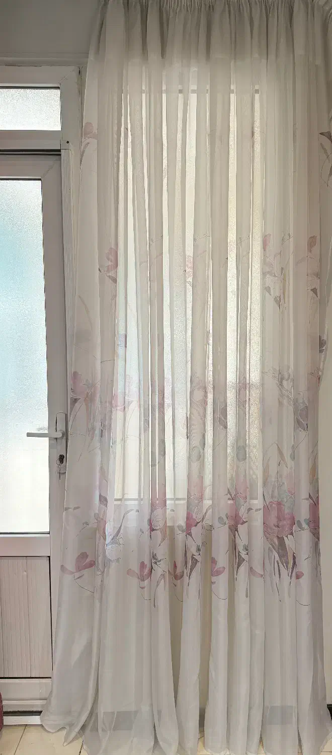 پرده حریر بنفش|پرده، رانر، رومیزی|کرج, گوهردشت|دیوار