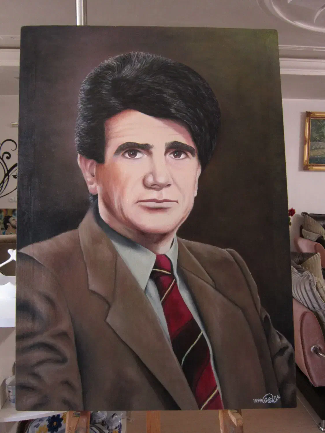 تابلوی رنگ روغن پرتره استاد شجریان|تابلو، نقاشی، عکس|شاهرود, |دیوار