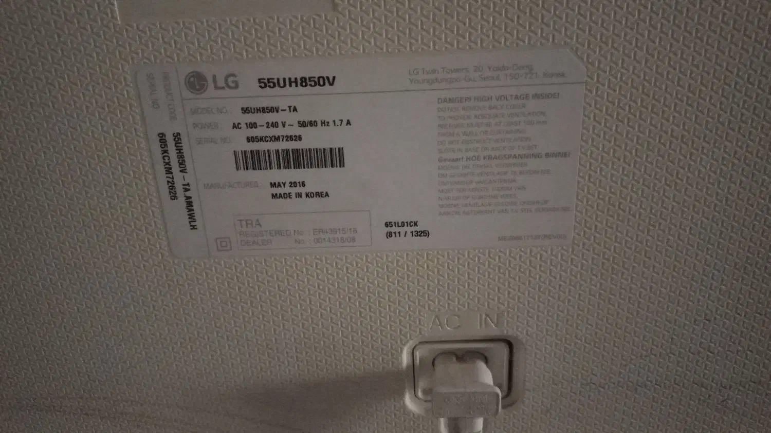 تلویزیون ۵۵ الجی|تلویزیون و پروژکتور|رباطکریم, نصیرشهر|دیوار