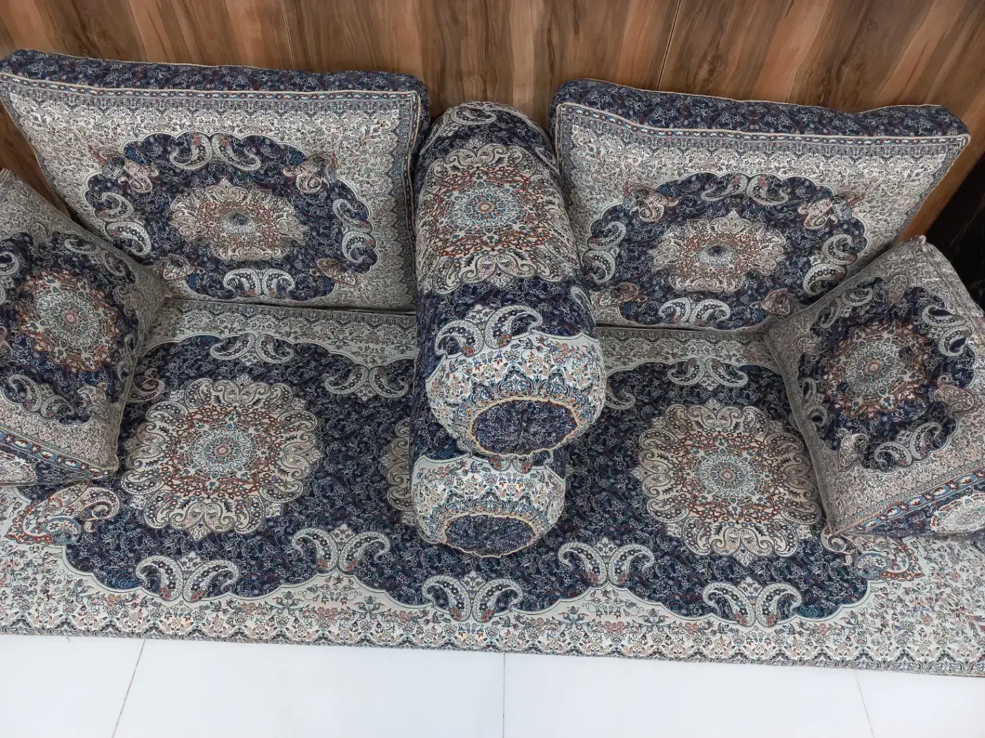 شاه نشین 7تکه|پشتی|کرمان, |دیوار