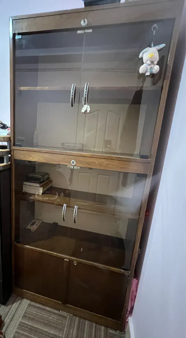 کتابخانه چوبی تمیز|کتابخانه، شلف، قفسه‌های دیواری|بوئین زهرا, |دیوار