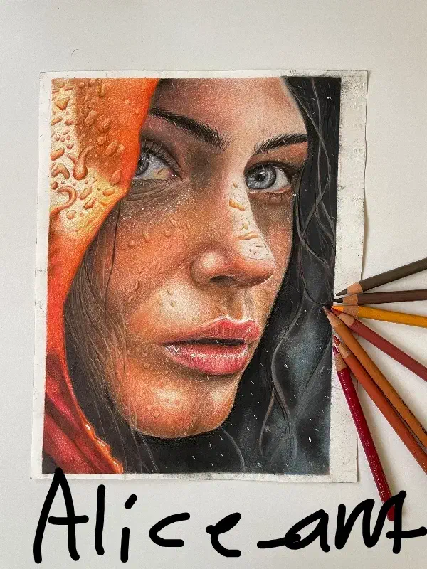 سفارش نقاشی چهره با مداد رنگی|خدمات پیشه و مهارت|یزد, |دیوار